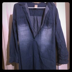 Denim shirt dress